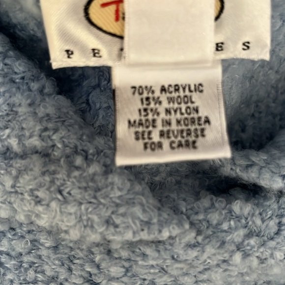 EUC Talbots Petite Light Blue Cozy Sweater Small - Picture 8 of 10